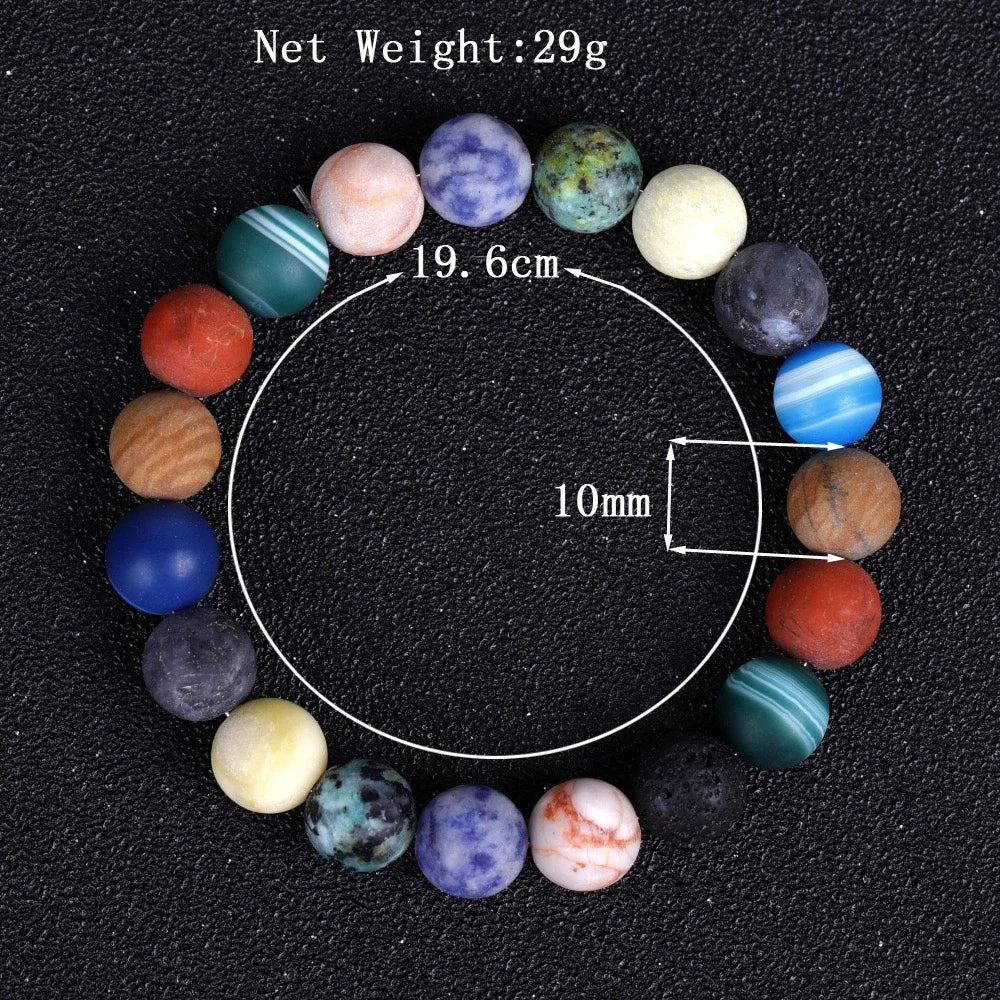 Natural Stone Cosmic Galaxy Solar Bracelet