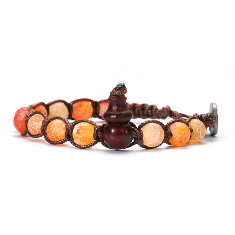 AVERLLA™ Tibetan Buddhism Natural Stone Beads & Red Sandalwood Rosary Bracelet