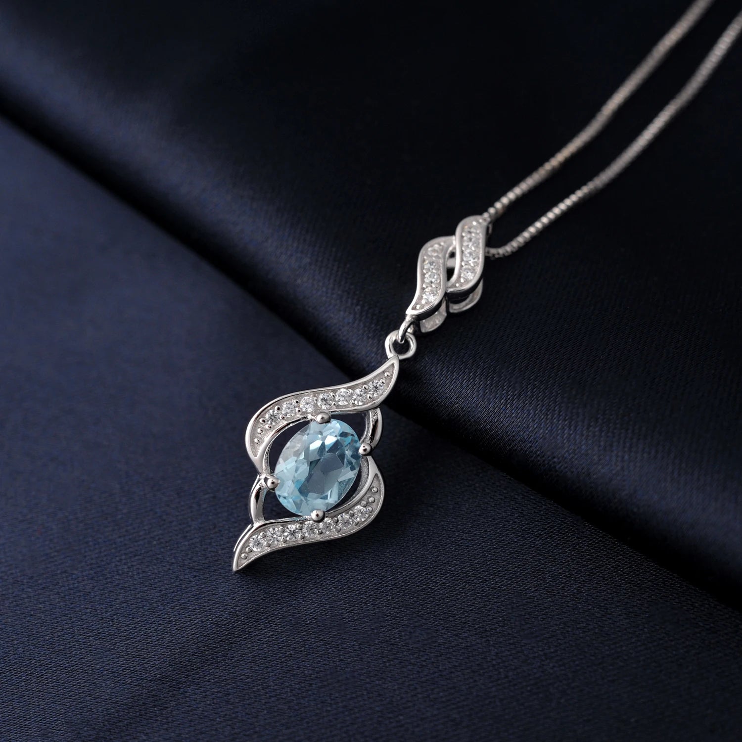 AVERLLA™ Sky Radiance Sapphire & Topaz Pendant Necklace