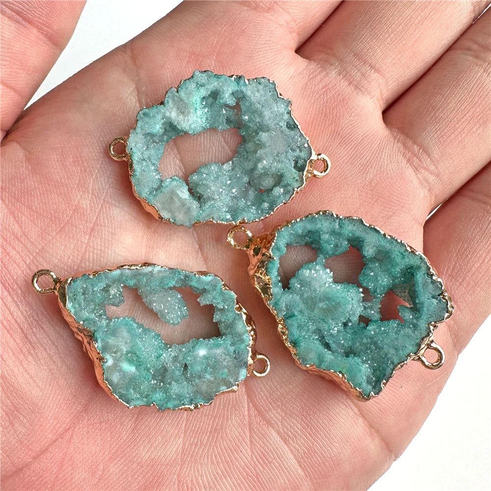 AVERLLA™ Natural Blue Druzy Stone Pendant