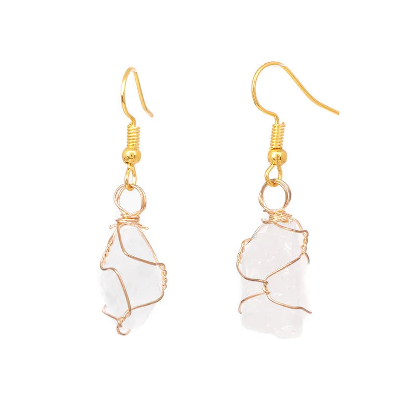 AVERLLA™ Stone Rock Crystal Wrap Earrings Natural