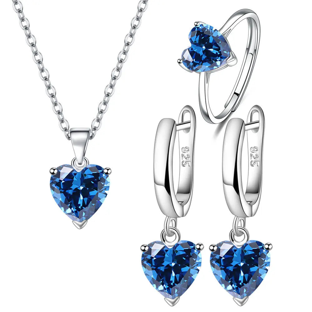 AVERRLA™ Eternal Heart 925 Sterling Silver Jewelry Set