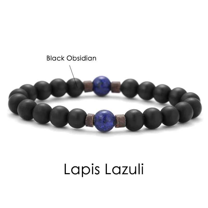 AVERLLA™ Volcanic Rock Beaded Bracelet with Tibetan Buddha