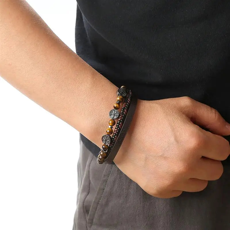 AVERLLA™ Heritage Bond Hand-Woven Leather Bracelet