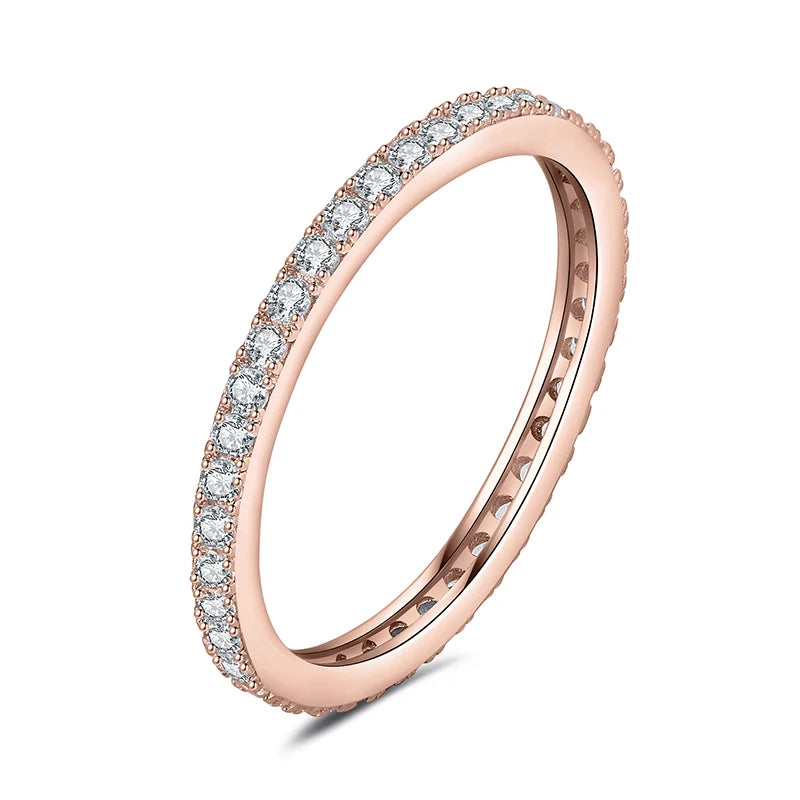 AVERLLA™ Moissanite Eternity Wedding Band Ring