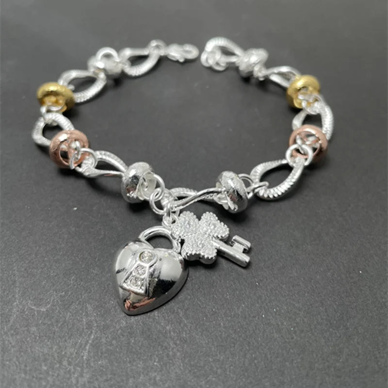 AVERLLA™ Crystal Elegance 925 Sterling Silver Charm Bracelet