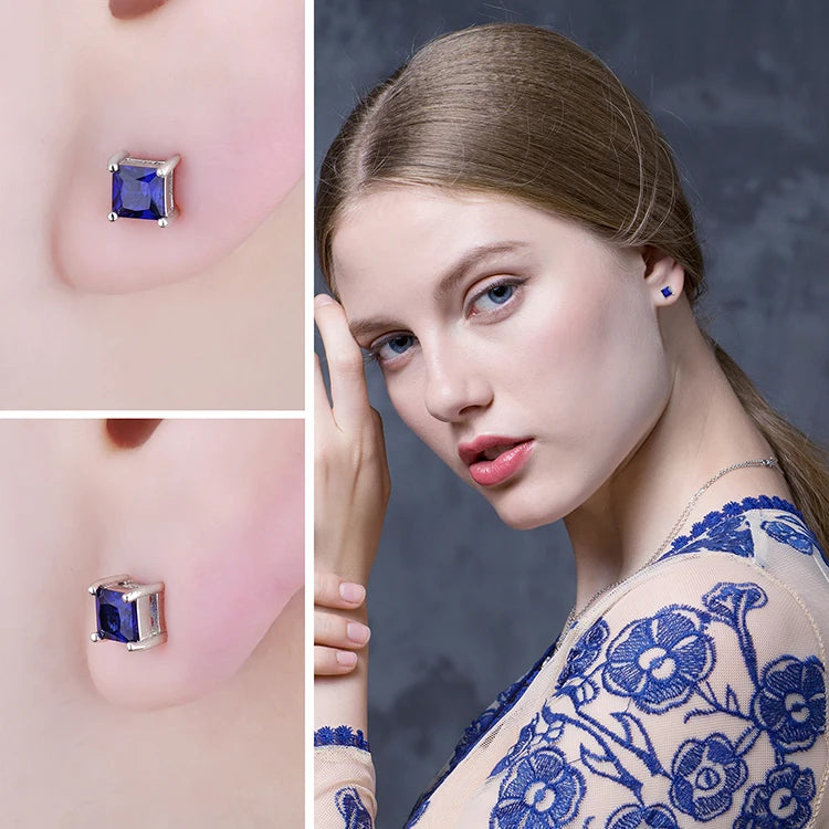 AVERLLA™ Square Genuine Blue Topaz, Amethyst, Citrine, Garnet, Created Sapphire