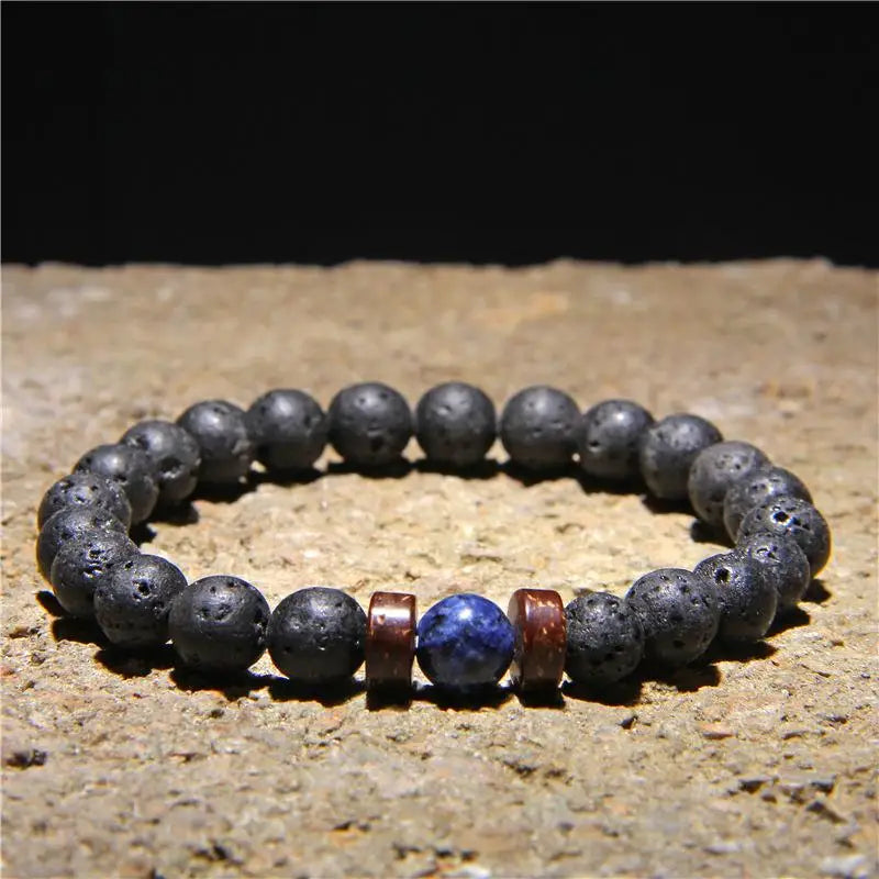 AVERLLA™ Mystic Ember Lava Stone Bracelet