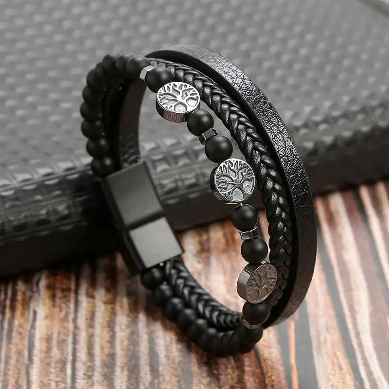 AVERLLA™ Heritage Bond Hand-Woven Leather Bracelet