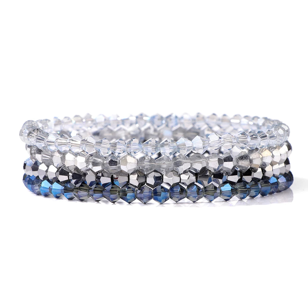 AVERLLA™  4pcs Natural Stone Beaded Bracelets