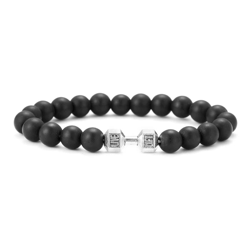 AVERLLA™ Lava Power Volcanic Stone Dumbbell Bracelet