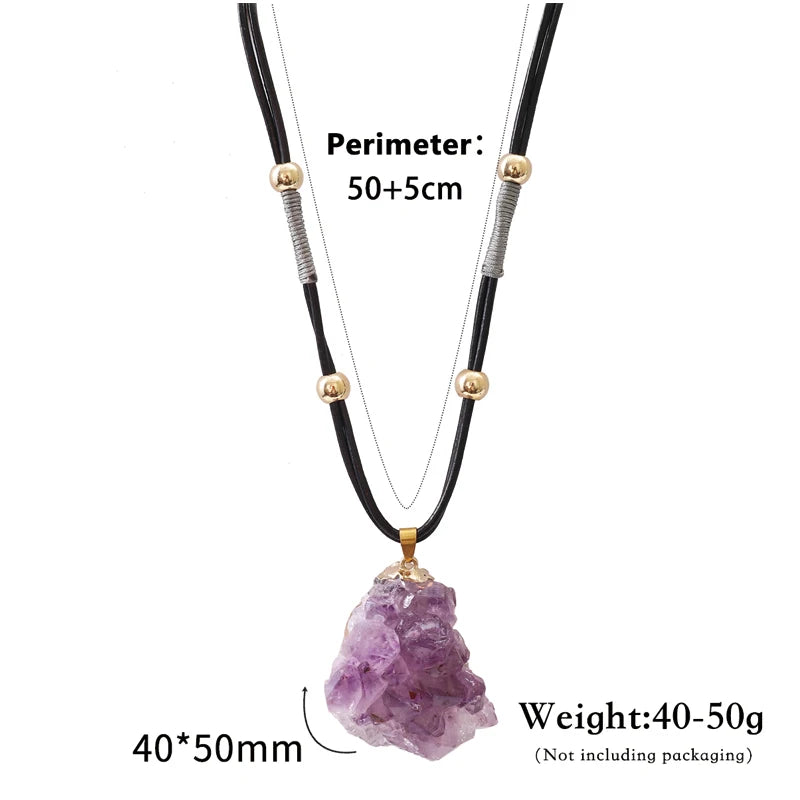 AVERLLA™ Raw Amethyst Water Drop Pendant