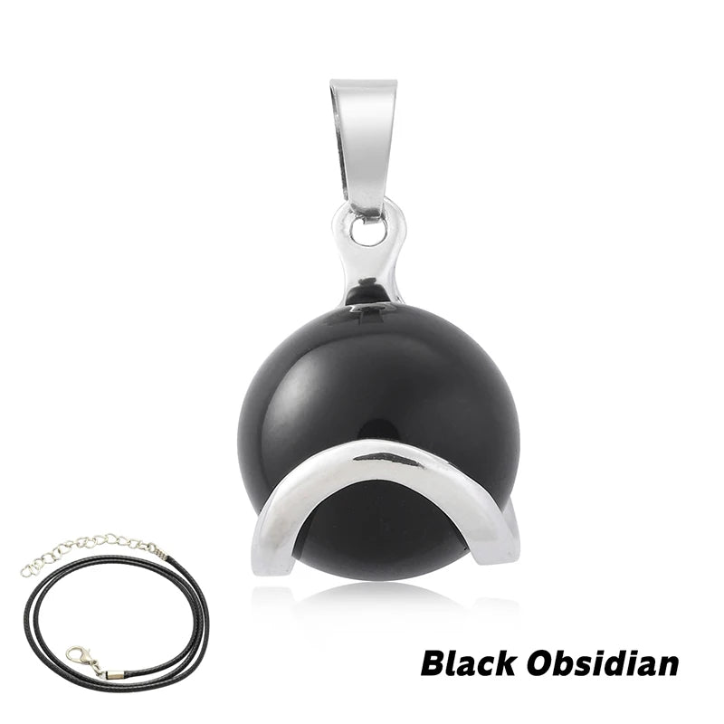 AVERLLA™ Natural Stone Spherical Pendant Necklace