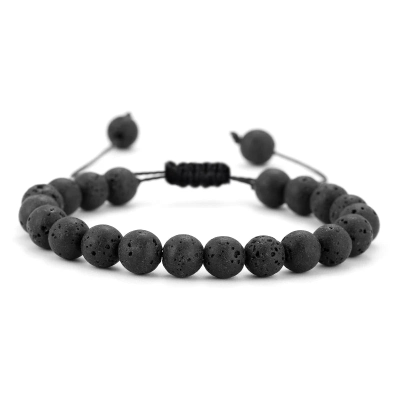 AVERLLA™ Healing Lava Stone & Tiger Eye Beads Adjustable Bracelet