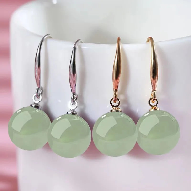 AVERLLA™ Imperial Jade & Pearl Stud Earrings