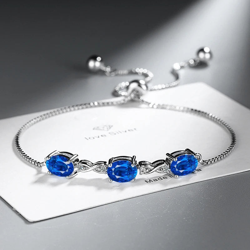 AVERLLA™ Zircon Gemstone Silver Bracelet