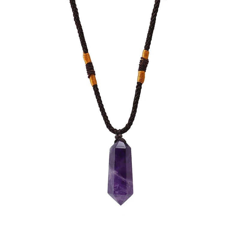 AVERLLA™ Healing Hexagonal Prism Crystal Double Point Necklace