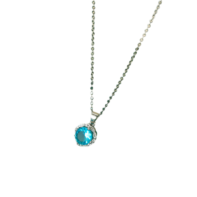 AVERLLA™ Sapphire Elegance 925 Silver Pendant Necklace