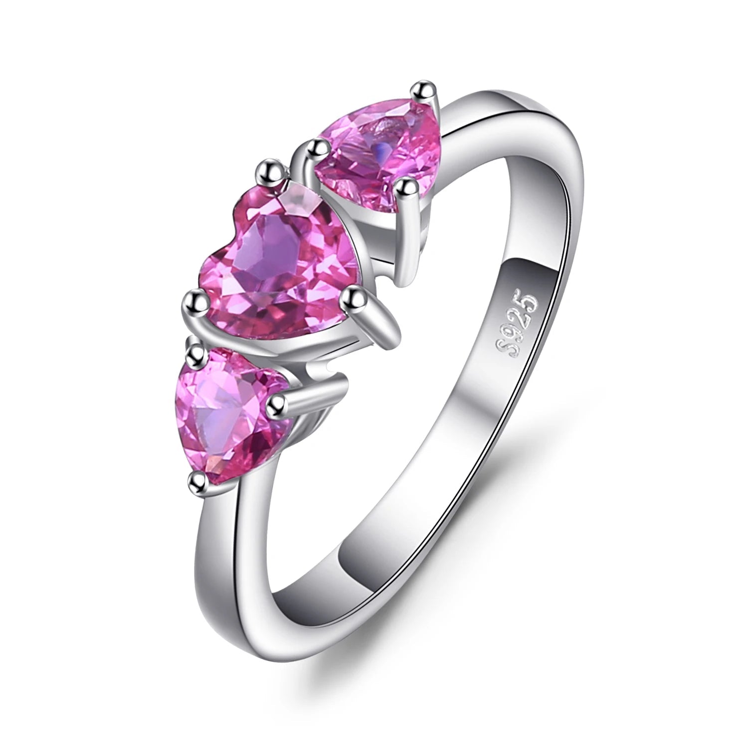 AVERLLA™ Pink Sapphire Triple Stone Ring