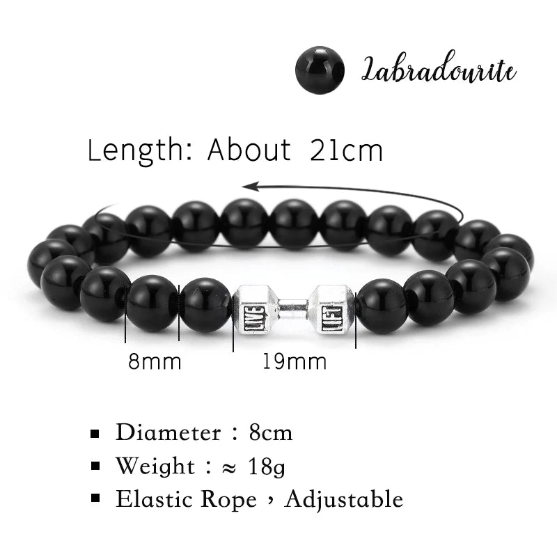 AVERLLA™ Lava Power Volcanic Stone Dumbbell Bracelet