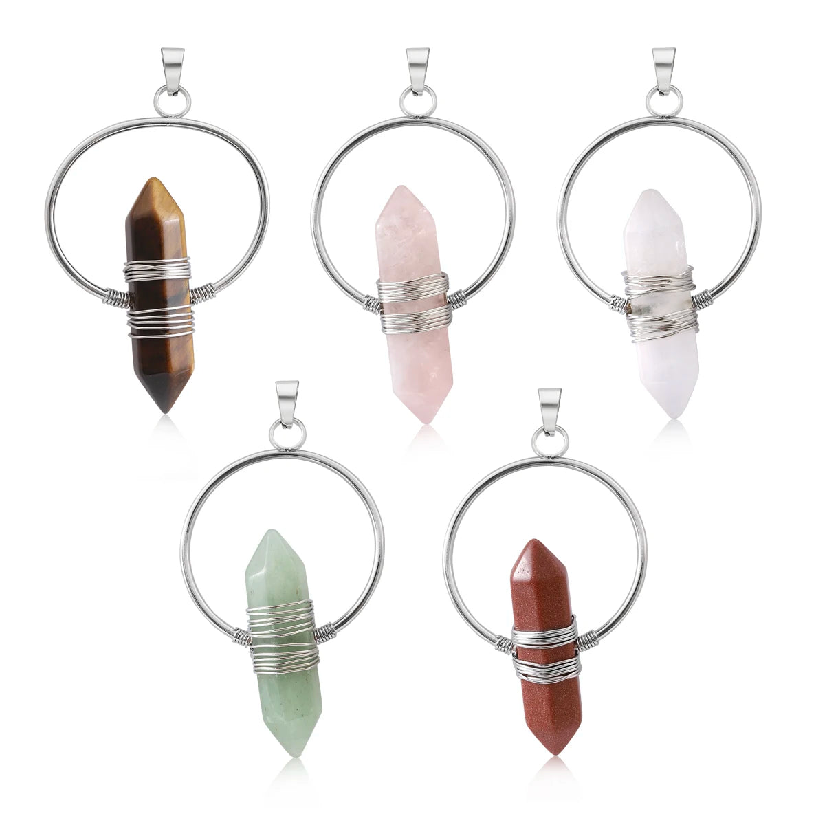 AVERLLA™ Multi-Color Bullet Healing Pendants (5pcs Set)