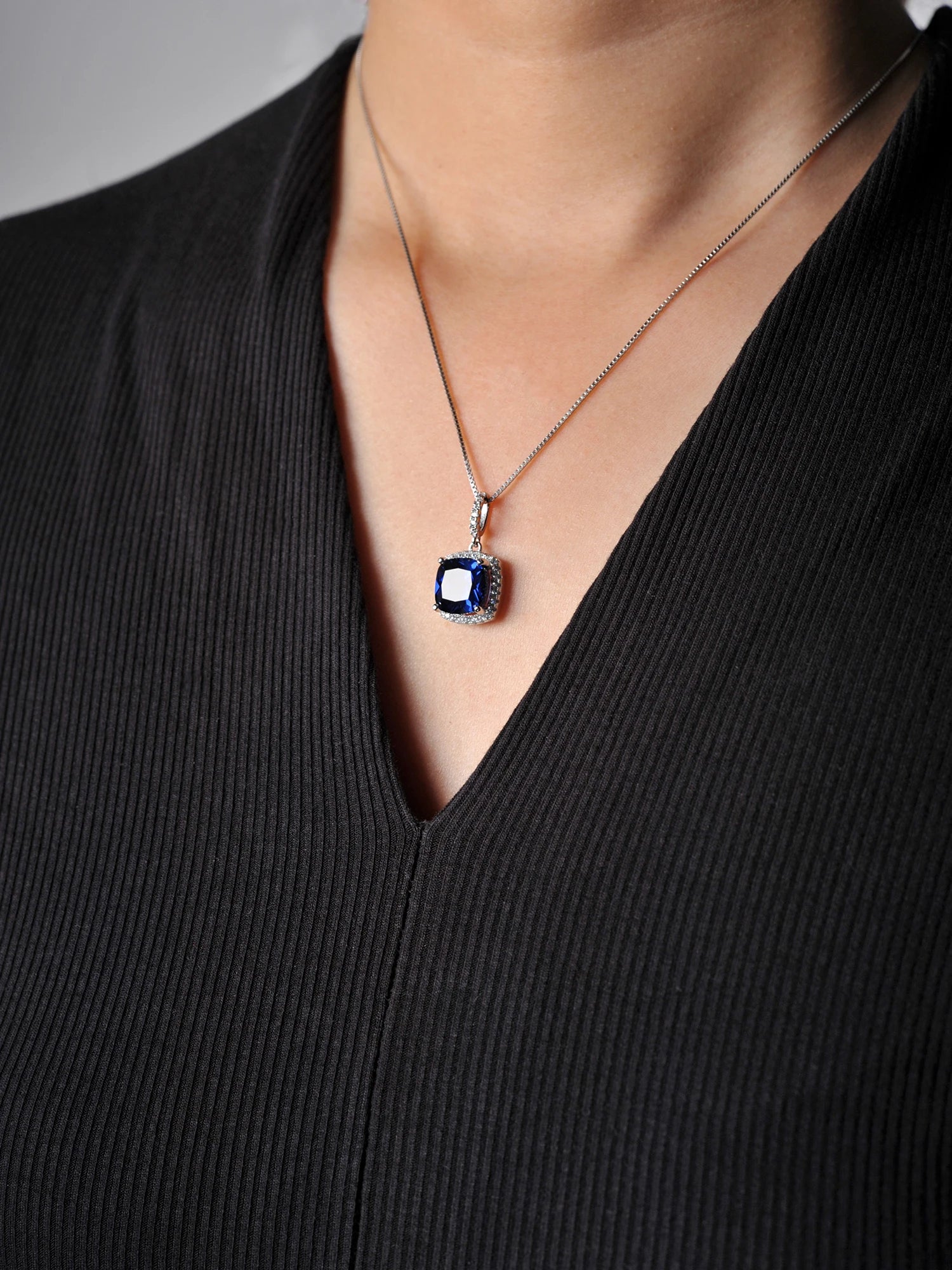 AVERLLA™ Celestial Blue Sapphire Pendant Necklace