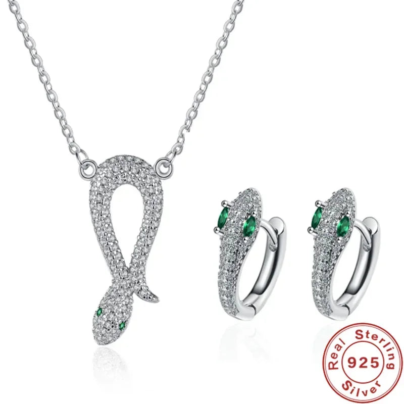 AVERLLA™ 925 Sterling Silver Snake Jewelry Set for Women