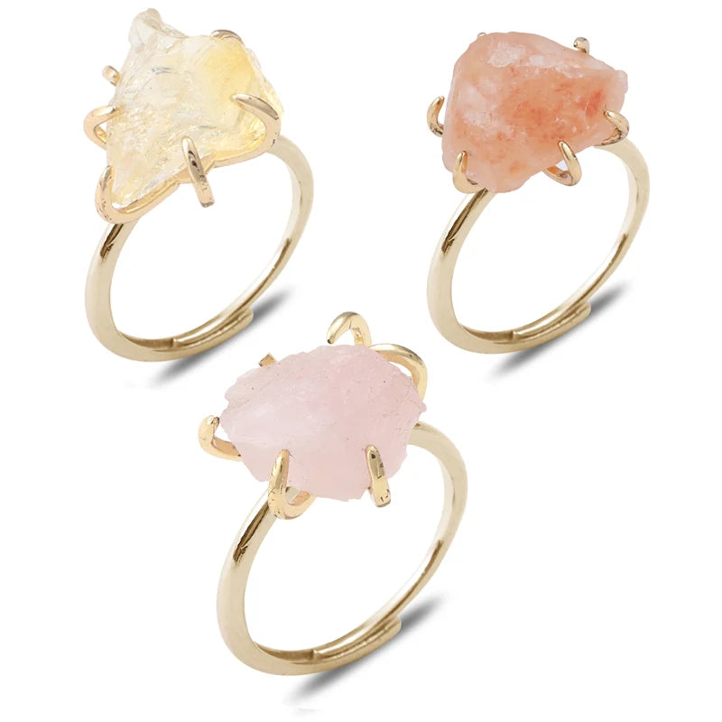 AVERLLA™ 3pcs Women's Crystal Rings Set – Adjustable