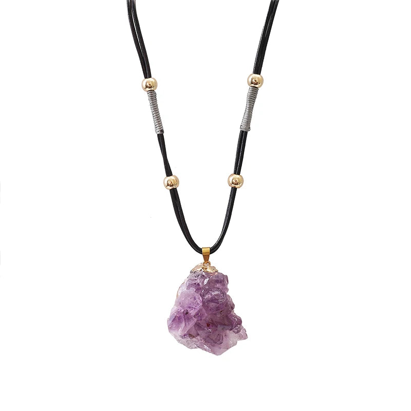 AVERLLA™ Raw Amethyst Water Drop Pendant