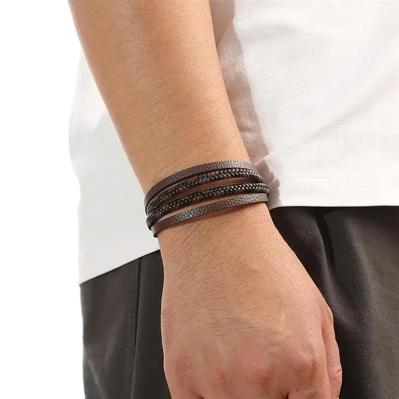 AVERLLA™ Heritage Bond Hand-Woven Leather Bracelet