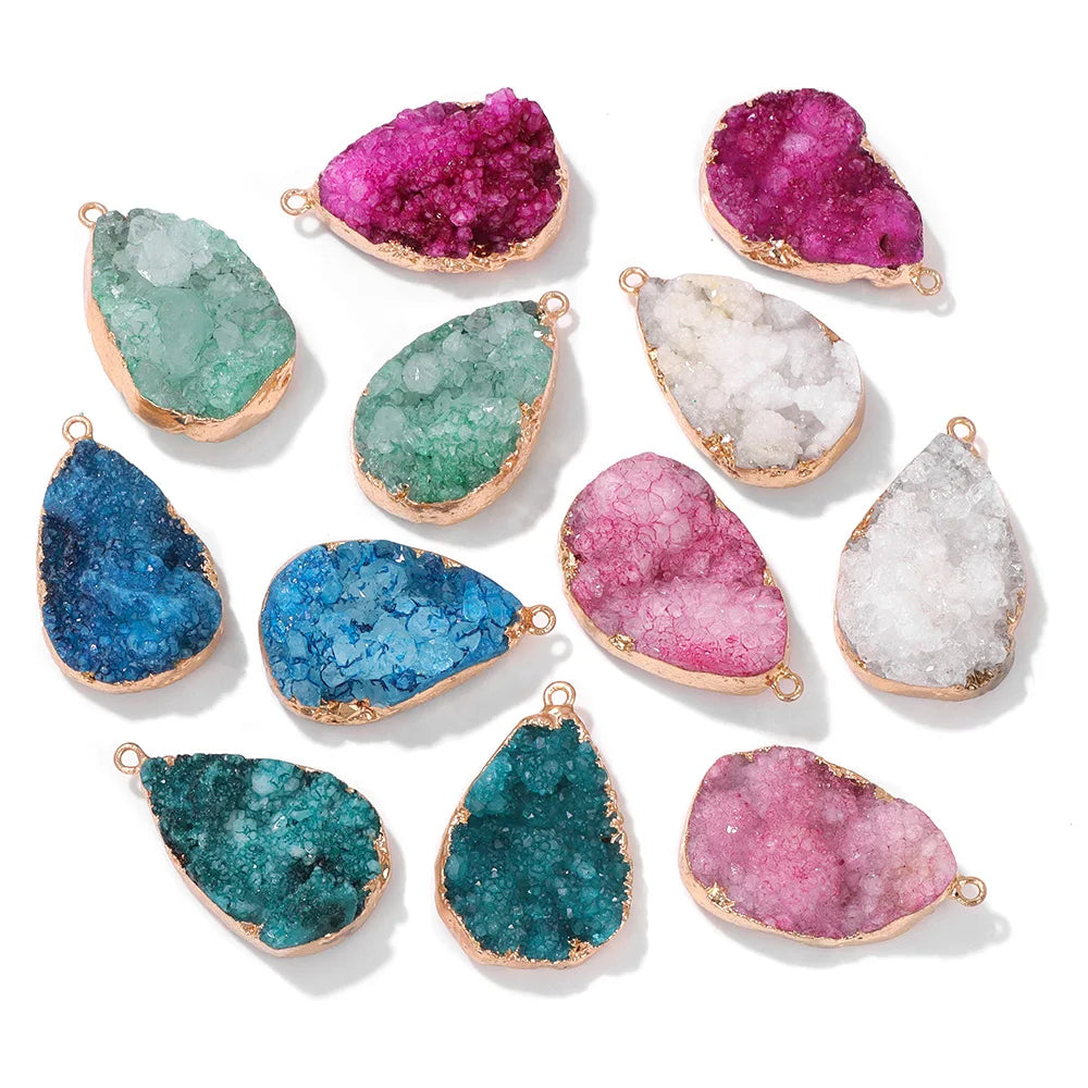 AVERLLA™ Natural Agate Druzy Geode Pendant