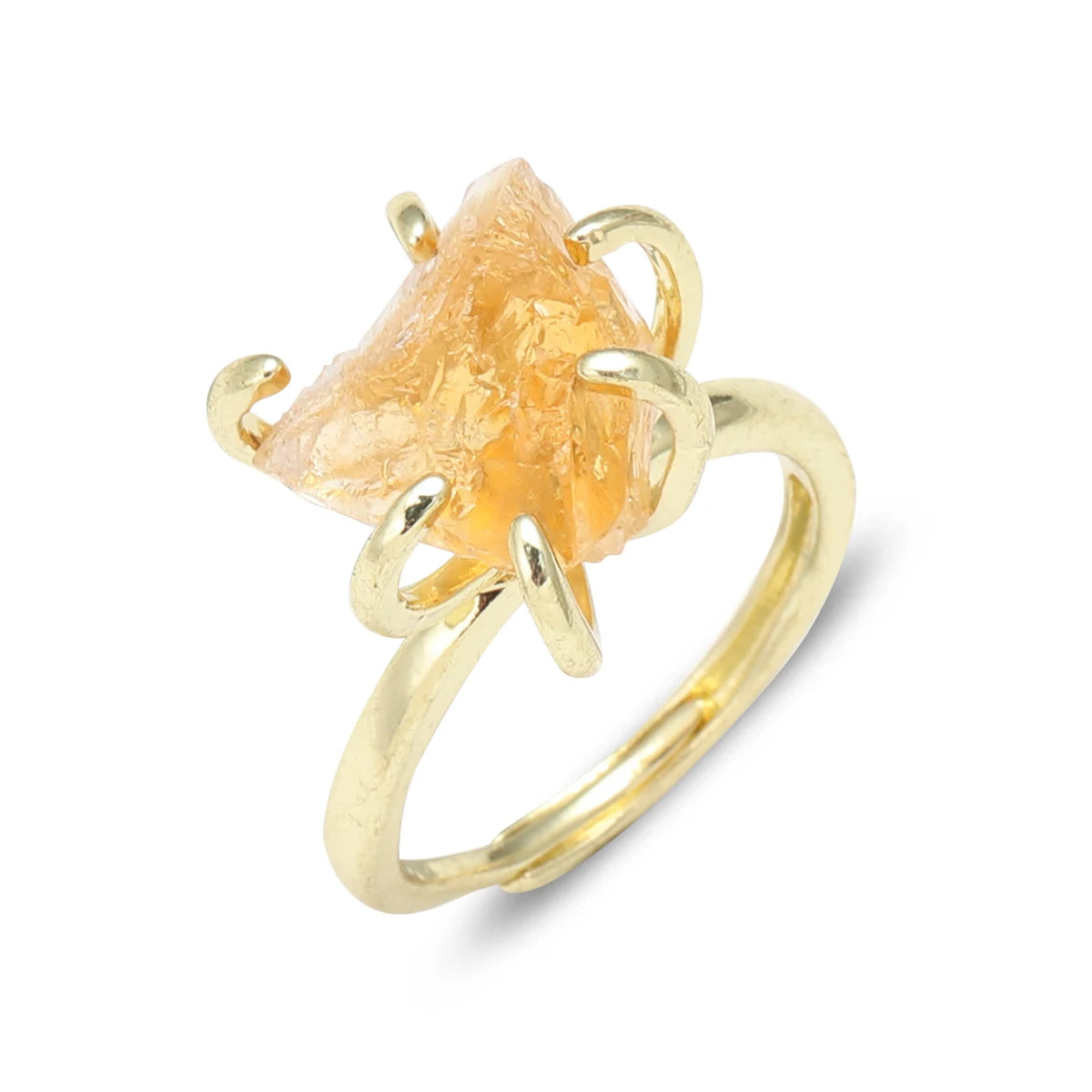 AVERLLA™  Farsighte Star Adjustable Crystal Rings – Natural Stone & Gold Wire