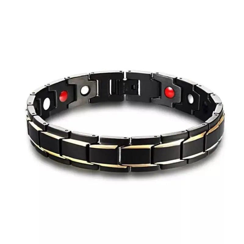 AVERLLA™ Stainless Steel Black Germanium Magnetic Chain Link Bracele