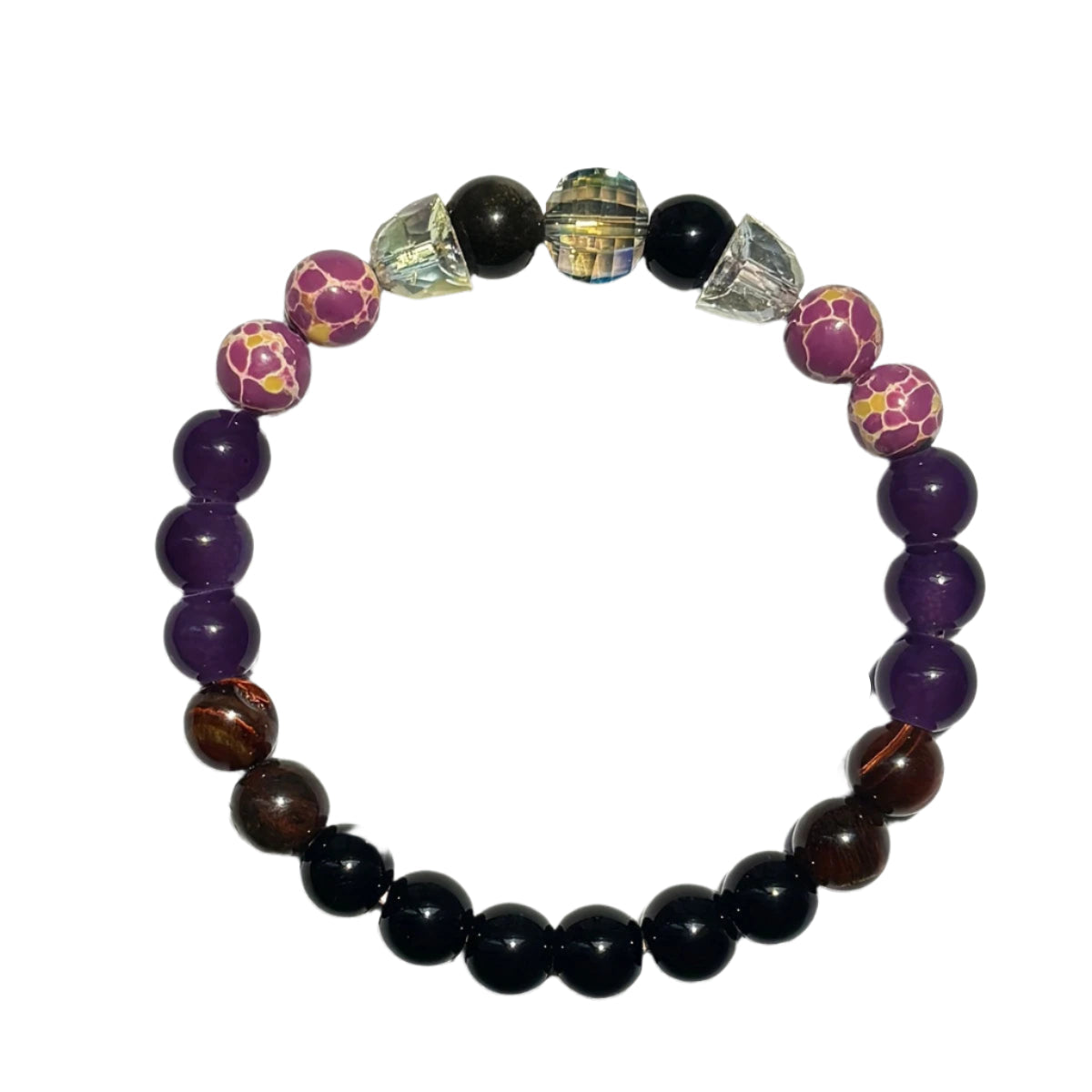 AVERLLA™ Handmade Beaded Bracele  Red Tiger Eye Stone & Imperial Jasper