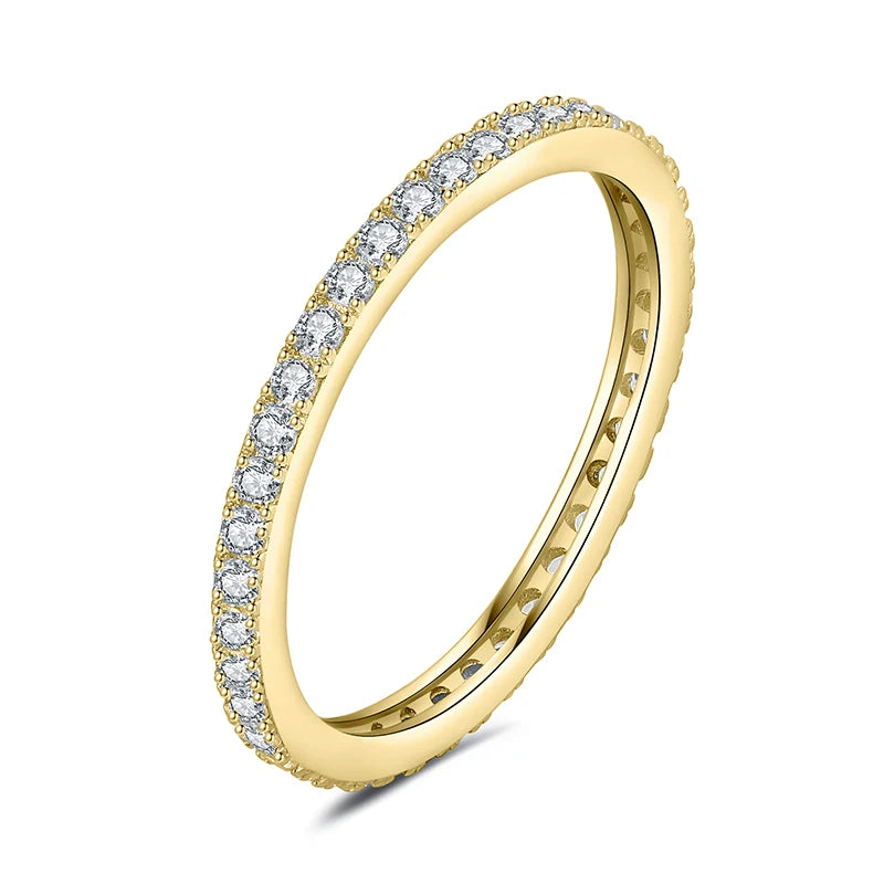 AVERLLA™ Moissanite Eternity Wedding Band Ring