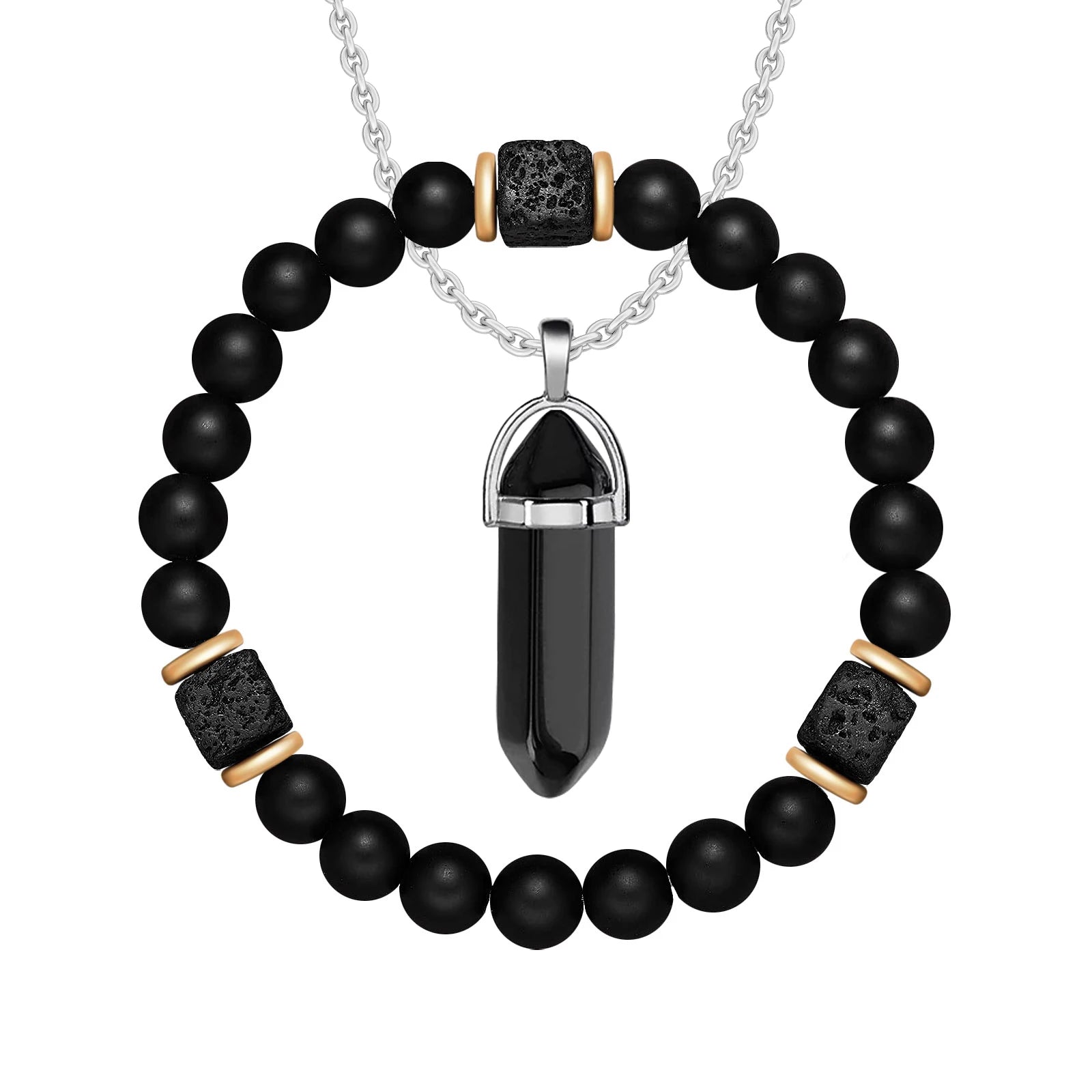 AVERLLA™  2pcs Set Magnetic Bracelets & Necklace Set