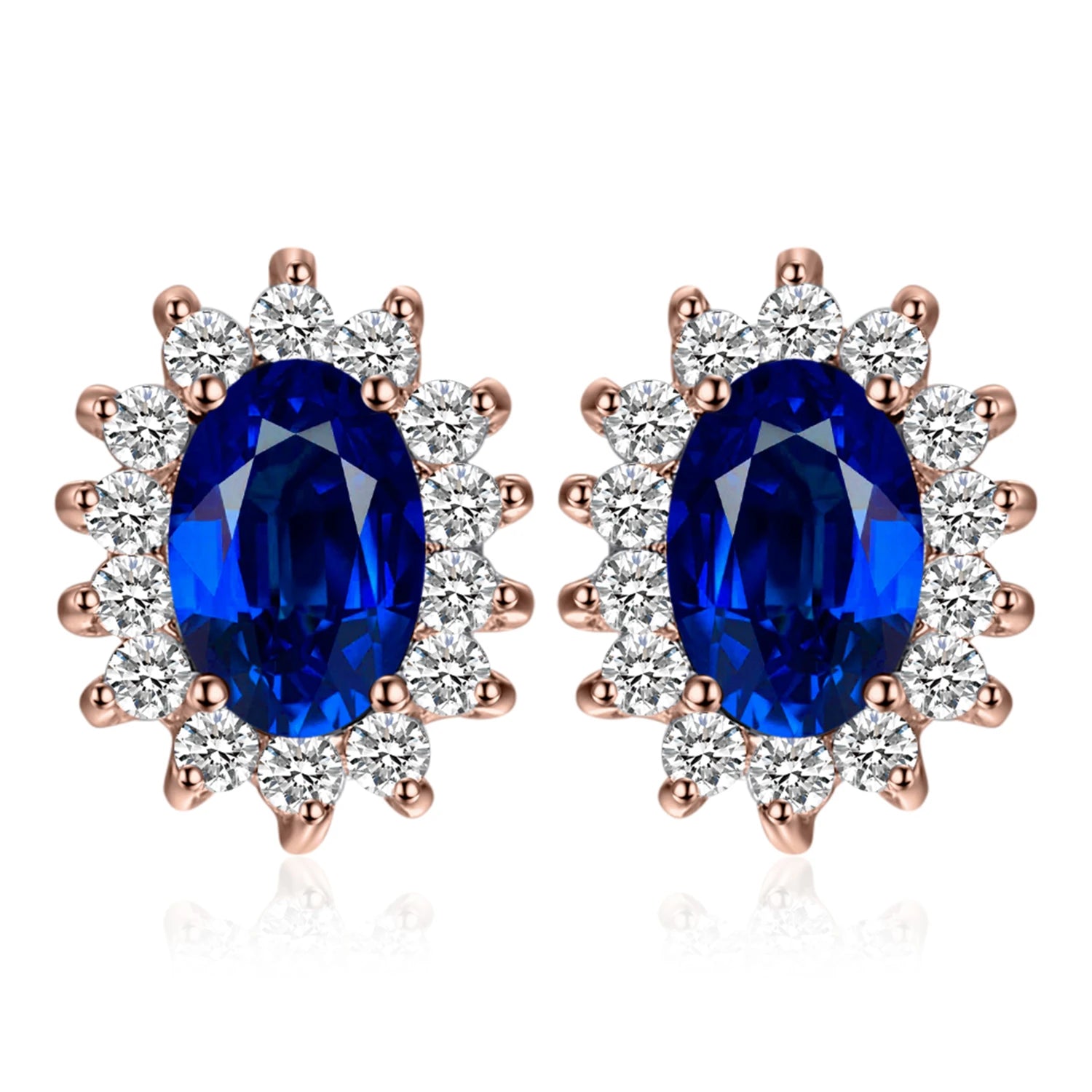 AVERLLA™ Sapphire & Ruby Princess Diana Stud Earrings