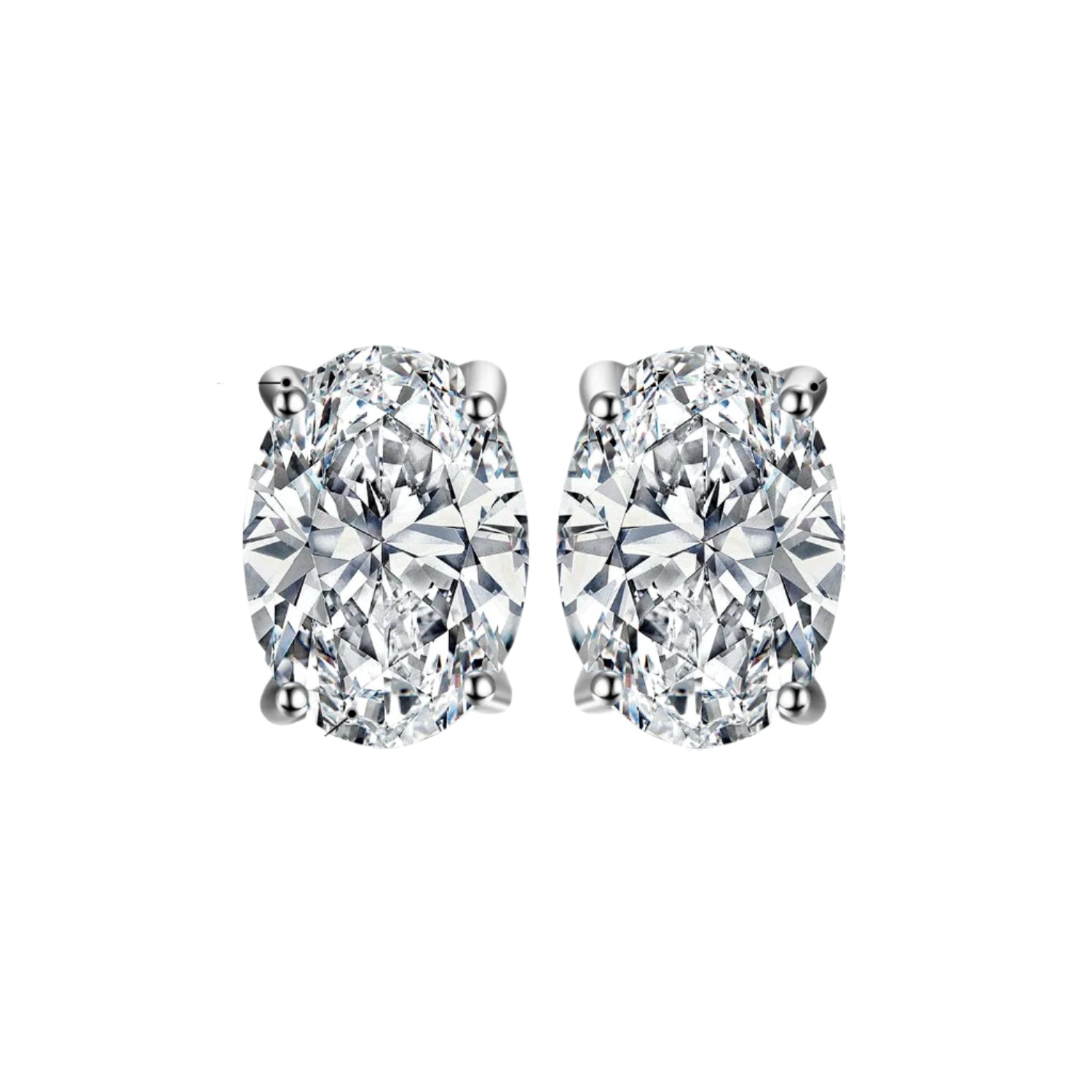 AVERLLA™ Moissanite Oval Gold Stud Earrings