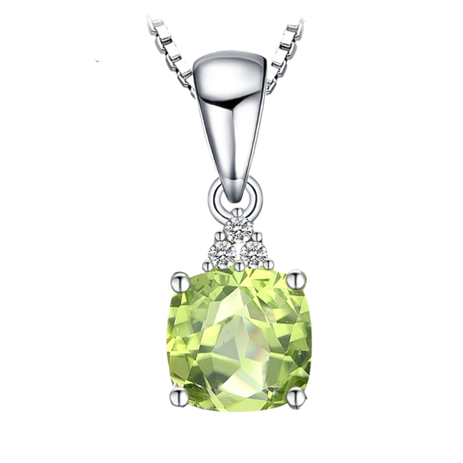 AVERLLA™ 1.1ct Natural Peridot Silver Solitaire Ring