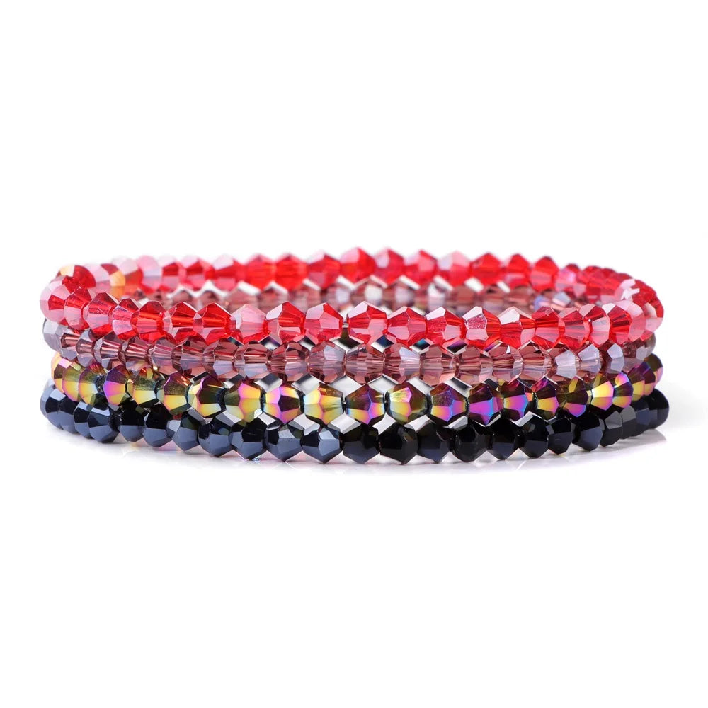 AVERLLA™  4pcs Natural Stone Beaded Bracelets