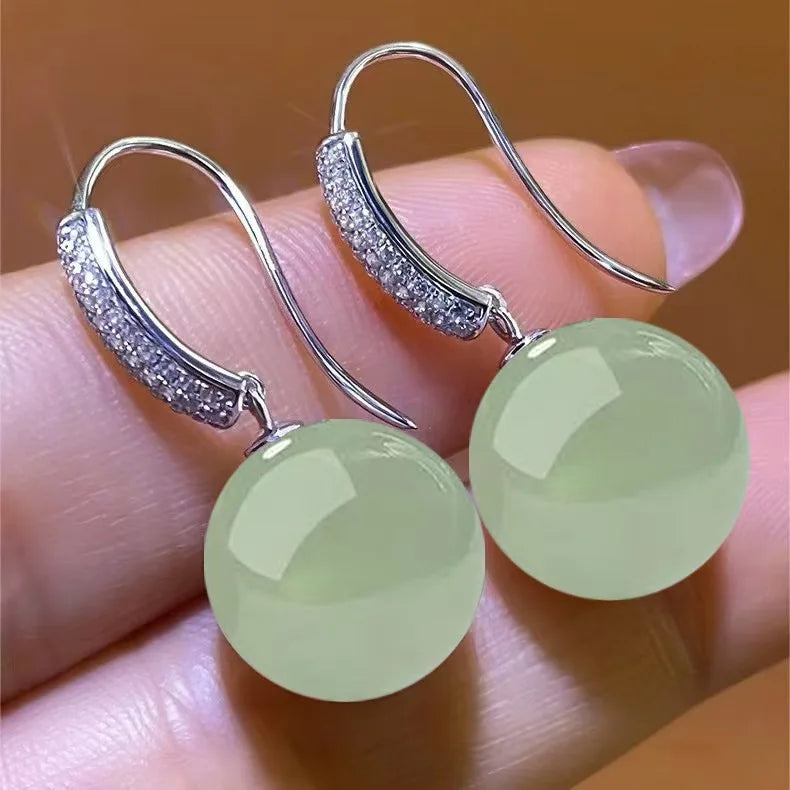 AVERLLA™ Imperial Jade & Pearl Stud Earrings