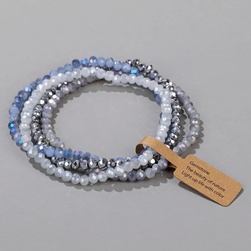 AVERLLA™  4pcs Natural Stone Beaded Bracelets