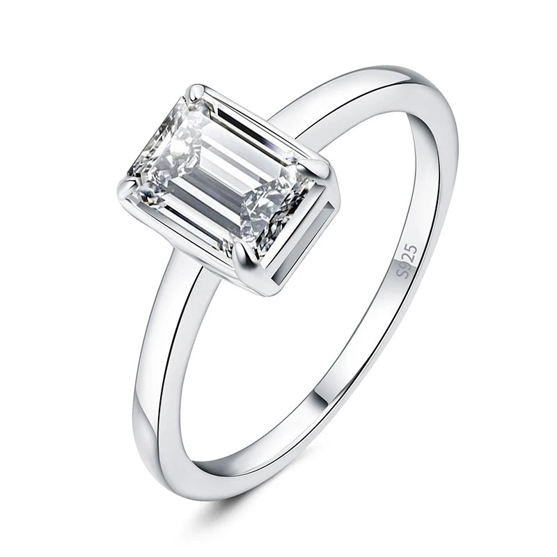 AVERLLA™ Moissanite 1ct Emerald Cut Solitaire Ring