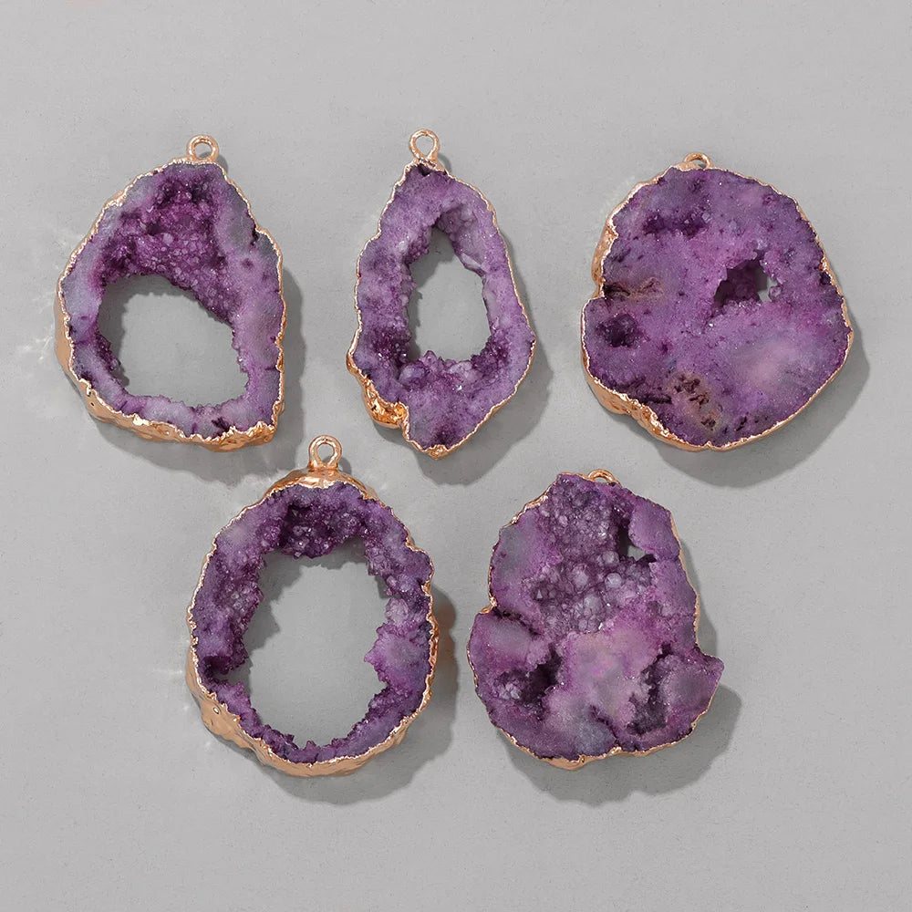 AVERLLA™ Irregular Geode Slice Pendants