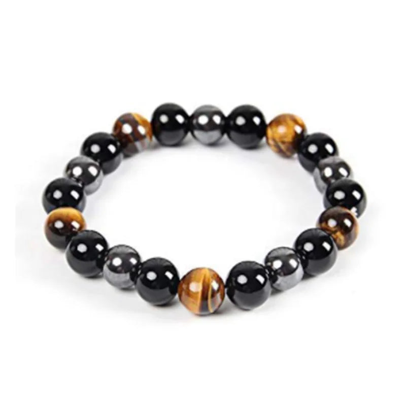 AVERLLA™ Tranquil Shield Black Obsidian & Tiger Eye Bracelet