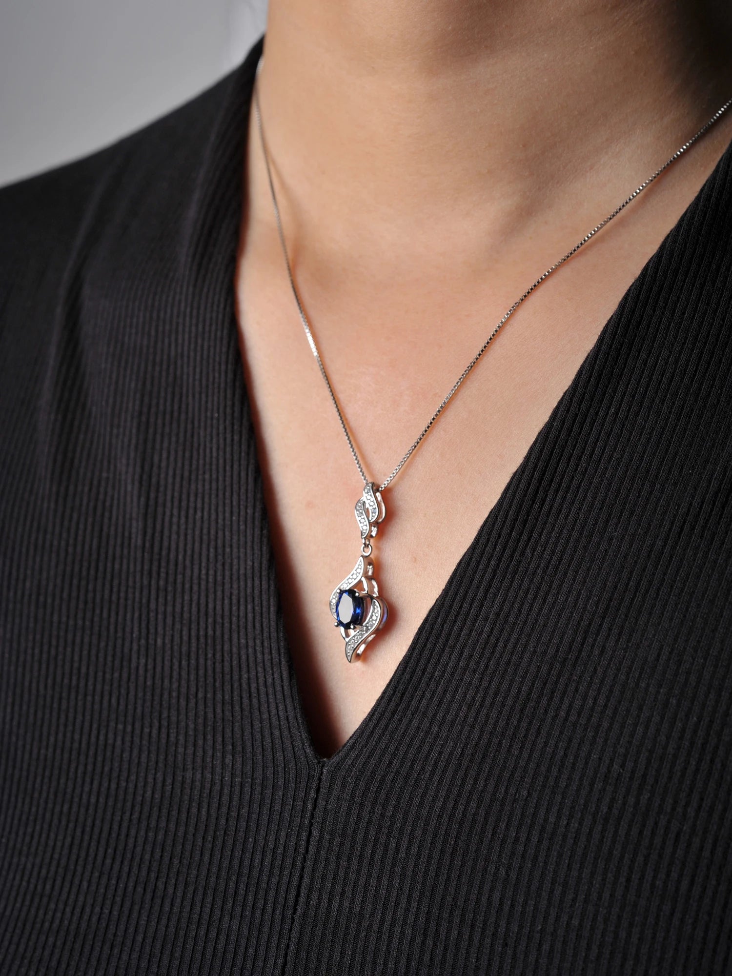 AVERLLA™ Sky Radiance Sapphire & Topaz Pendant Necklace