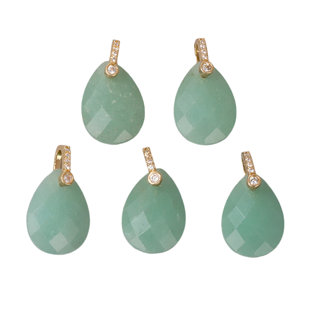 AVERLLA™ Rose Quartz & Labradorite Pendants – Natural Stone Water Drop Charms