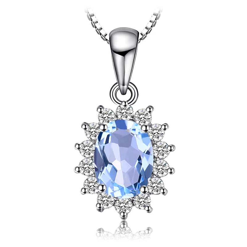 AVERLLA™ Created Alexandrite Sapphire & Multi-Gemstone Silver Pendant Necklace