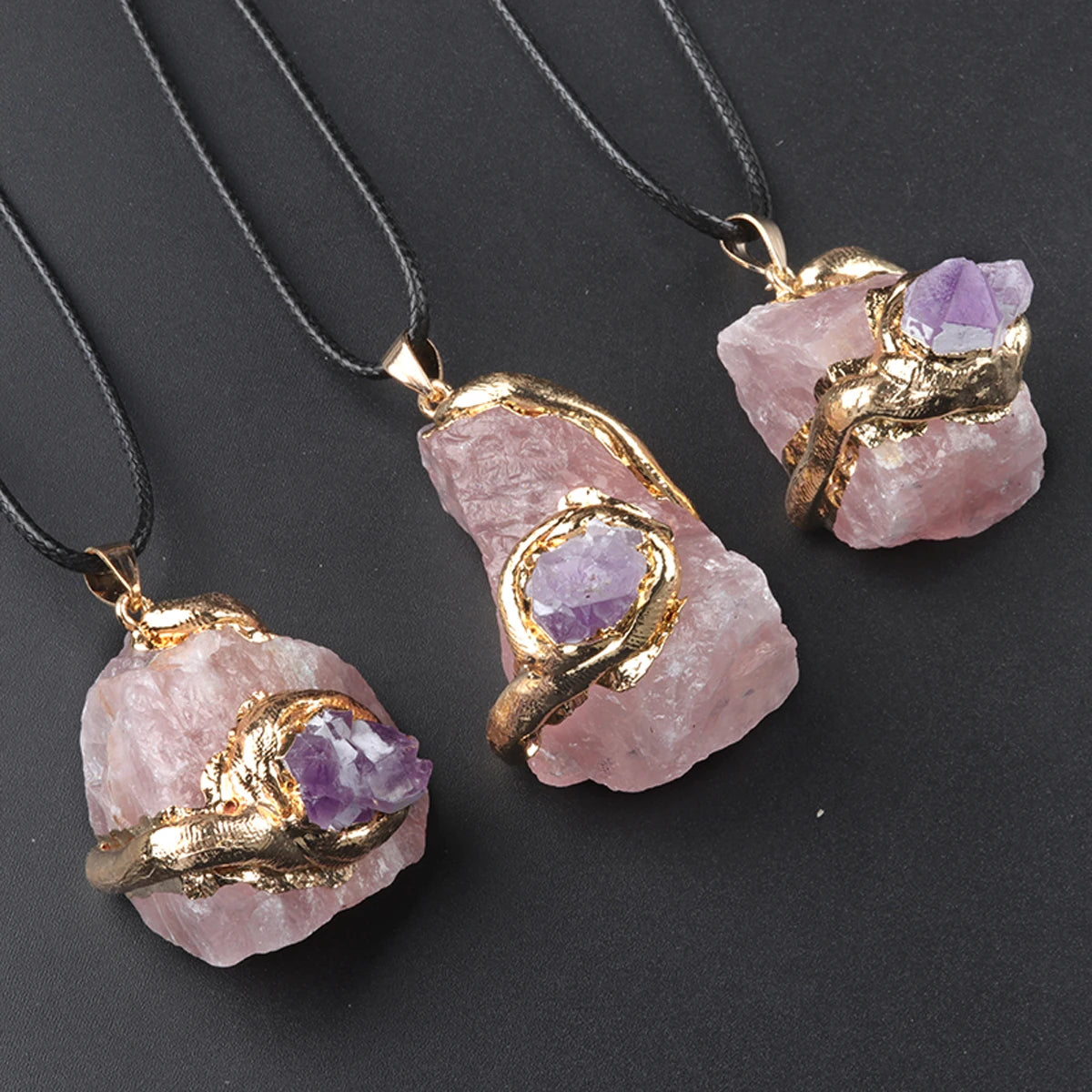 AVERLLA™  Crystal Fluorite Natural Raw Stone Irregular Pendant