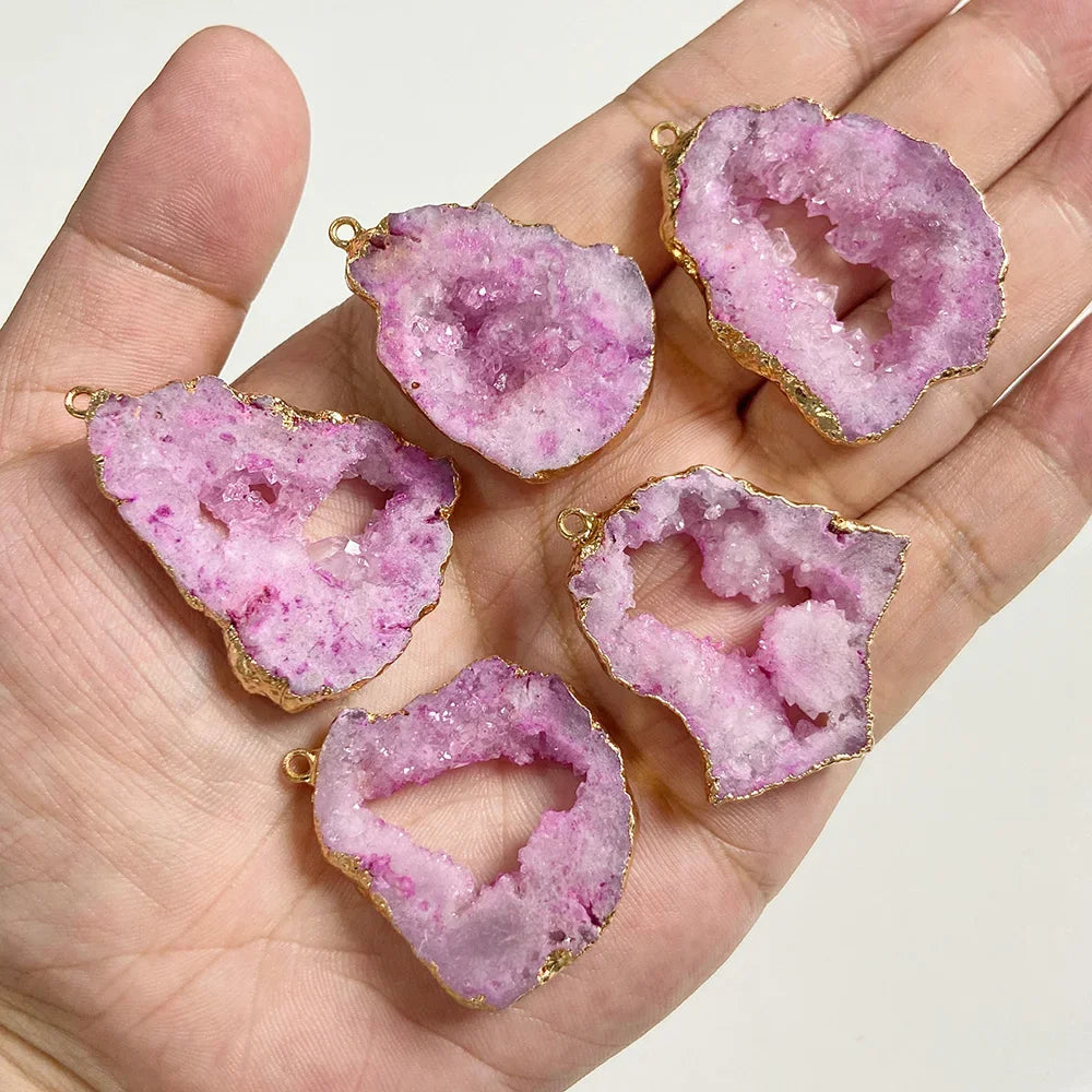 AVERLLA™ Irregular Geode Slice Pendants